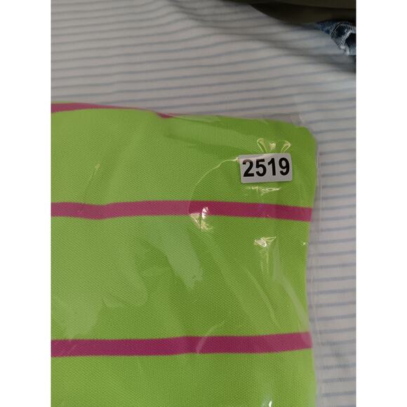 Ralph Lauren Sport Polo Shirt Missis XL Neon Green/Pink Striped Golf Activewear - Picture 10 of 10